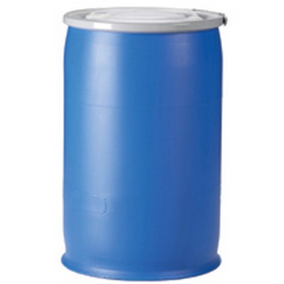 30 Gallon New Open Head Plastic Drum, available in natural, blue and black